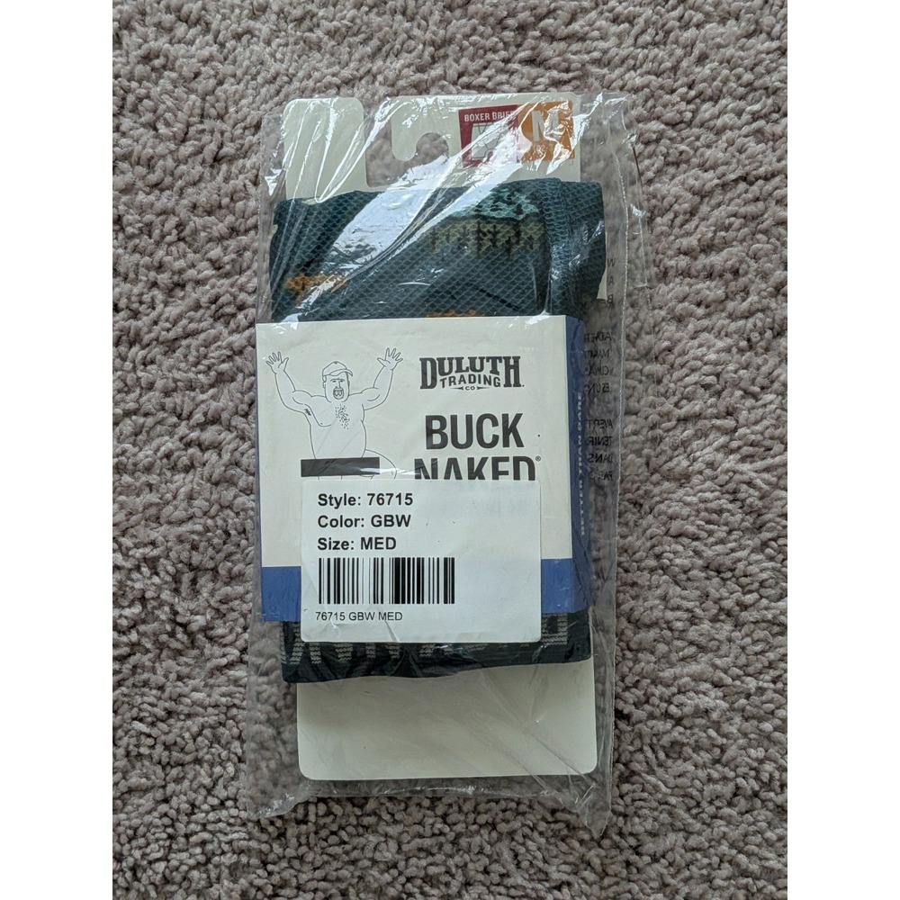 Duluth Buck Naked Boxer Brief Underwear 76715 GBW Men Medium NWT Grazing Buffalo